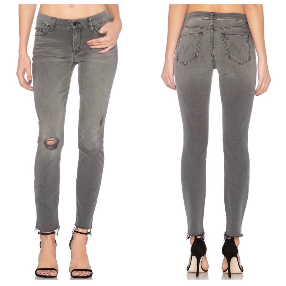 Mother Denim Looker Ankle Fray in Last Chance Saloon Distressed Skinny Jean 25